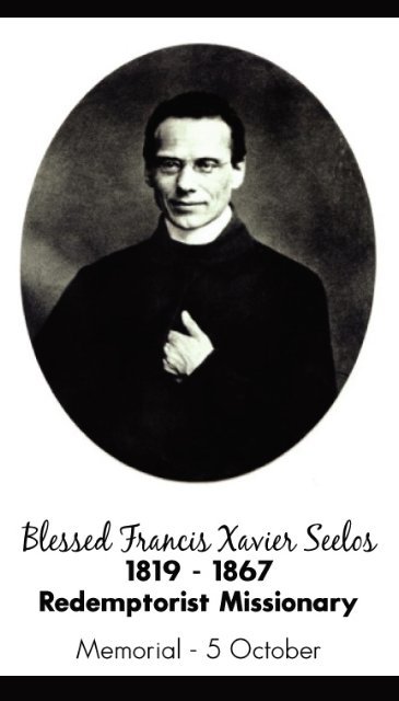 Blessed Francis Xavier Seelos Prayer Card